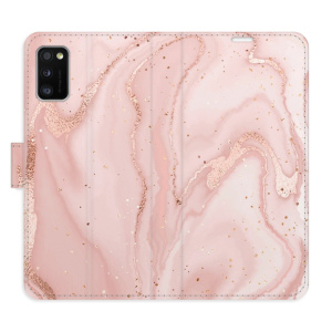 Flip pouzdro iSaprio - Samsung Galaxy A41 - RoseGold Marble - kapsičky na karty