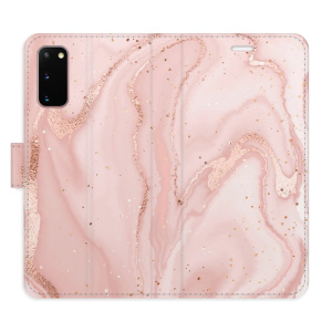 Flip pouzdro iSaprio - Samsung Galaxy S20 - RoseGold Marble - kapsičky na karty