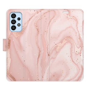 Flip pouzdro iSaprio - Samsung Galaxy A33 5G - RoseGold Marble - kapsičky na karty