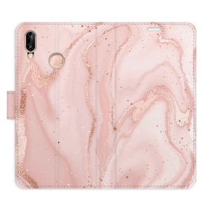 Flip pouzdro iSaprio - Huawei P20 Lite - RoseGold Marble - kapsičky na karty