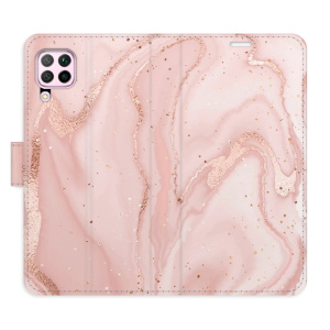 Flip pouzdro iSaprio - Huawei P40 Lite - RoseGold Marble - kapsičky na karty