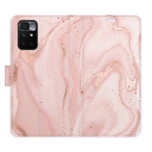 Flip pouzdro iSaprio - Xiaomi Redmi 10 / Redmi 10 2022 - RoseGold Marble - kapsičky na karty