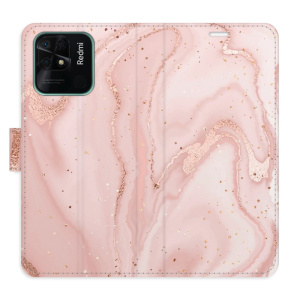 Flip pouzdro iSaprio - Xiaomi Redmi 10C - RoseGold Marble - kapsičky na karty