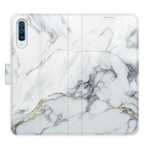 Flip pouzdro iSaprio - Samsung Galaxy A50 - SilverMarble 15 - kapsičky na karty