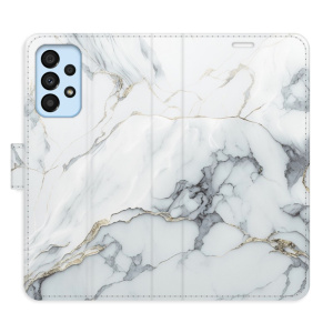 Flip pouzdro iSaprio - Samsung Galaxy A33 5G - SilverMarble 15 - kapsičky na karty