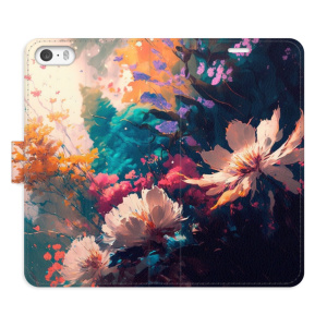 Flip pouzdro iSaprio - Apple iPhone 5 / 5S / SE - Spring Flowers - kapsičky na karty