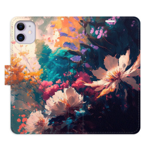 Flip pouzdro iSaprio - Apple iPhone 11 - Spring Flowers - kapsičky na karty