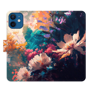 Flip pouzdro iSaprio - Apple iPhone 12 mini - Spring Flowers - kapsičky na karty