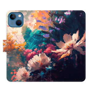 Flip pouzdro iSaprio - Apple iPhone 13 - Spring Flowers - kapsičky na karty