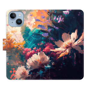 Flip pouzdro iSaprio - Apple iPhone 14 - Spring Flowers - kapsičky na karty