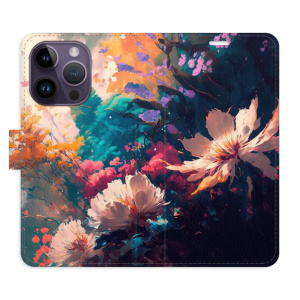 Flip pouzdro iSaprio - Apple iPhone 14 Pro - Spring Flowers - kapsičky na karty