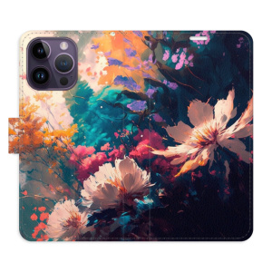 Flip pouzdro iSaprio - Apple iPhone 14 Pro Max - Spring Flowers - kapsičky na karty
