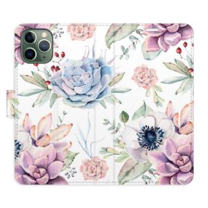 Flip pouzdro iSaprio - Apple iPhone 11 Pro - Succulents Pattern - kapsičky na karty