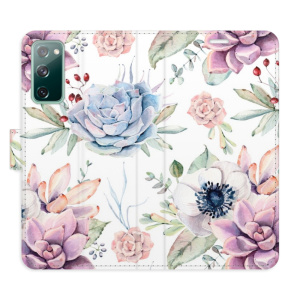 Flip pouzdro iSaprio - Samsung Galaxy S20 FE - Succulents Pattern - kapsičky na karty