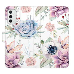 Flip pouzdro iSaprio - Samsung Galaxy M52 5G - Succulents Pattern - kapsičky na karty