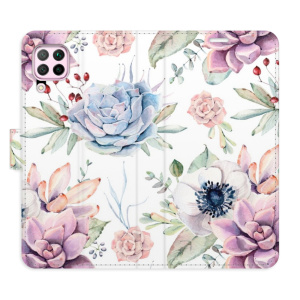 Flip pouzdro iSaprio - Huawei P40 Lite - Succulents Pattern - kapsičky na karty