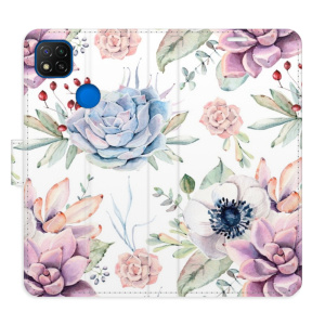 Flip pouzdro iSaprio - Xiaomi Redmi 9C - Succulents Pattern - kapsičky na karty