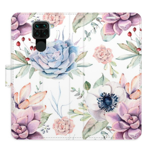 Flip pouzdro iSaprio - Xiaomi Redmi Note 9 - Succulents Pattern - kapsičky na karty
