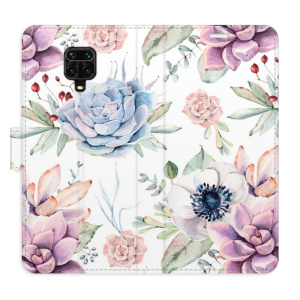 Flip pouzdro iSaprio - Xiaomi Redmi Note 9 Pro / Note 9S - Succulents Pattern - kapsičky na karty