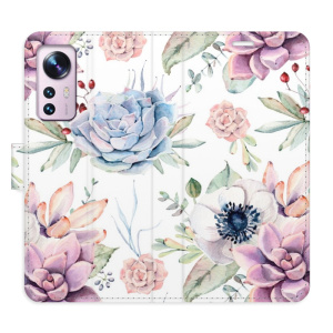 Flip pouzdro iSaprio - Xiaomi 12 / 12X - Succulents Pattern - kapsičky na karty