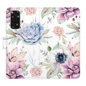 Flip pouzdro iSaprio - Xiaomi Redmi Note 11 / Note 11S - Succulents Pattern - kapsičky na karty