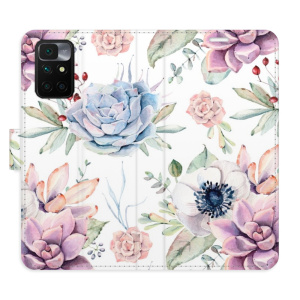 Flip pouzdro iSaprio - Xiaomi Redmi 10 / Redmi 10 2022 - Succulents Pattern - kapsičky na karty