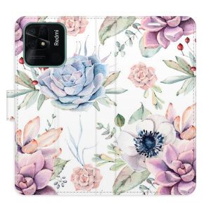 Flip pouzdro iSaprio - Xiaomi Redmi 10C - Succulents Pattern - kapsičky na karty