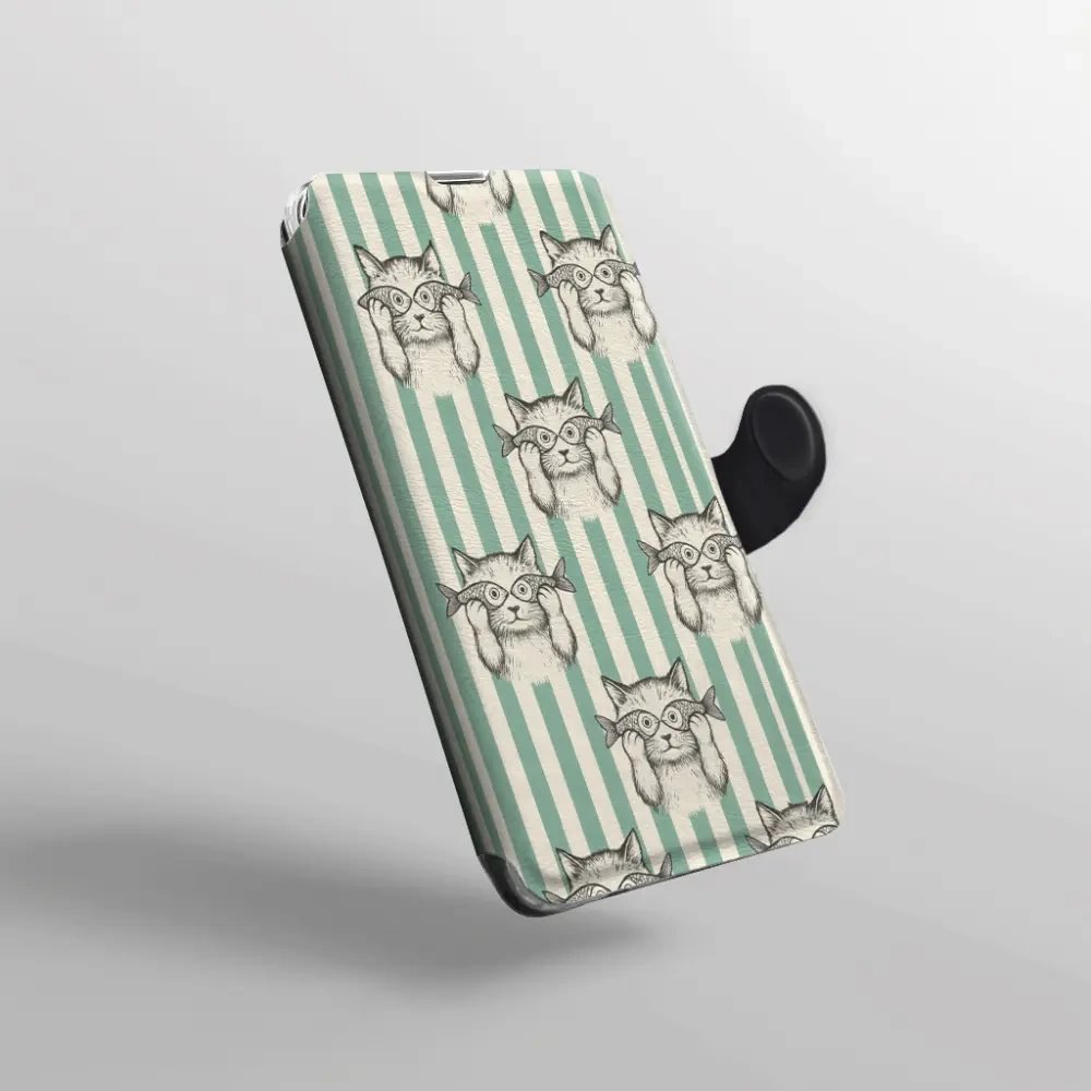 Flip pouzdro na mobil Honor 600 Lite - Mobiwear VP90S, číča ryby