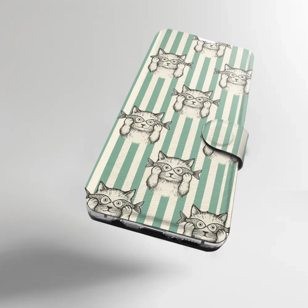 Flip pouzdro na mobil Honor 600 Lite - Mobiwear VP90S, číča ryby