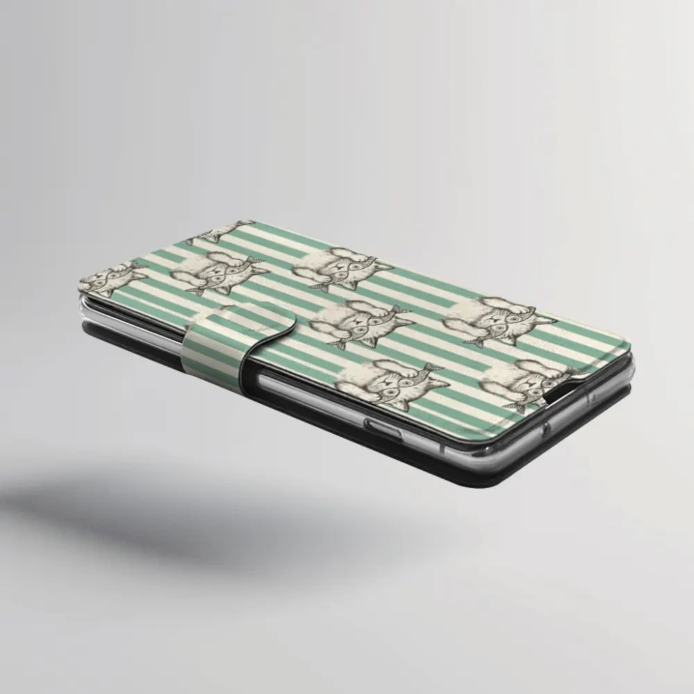 Flip pouzdro na mobil Honor 600 Lite - Mobiwear VP90S, číča ryby