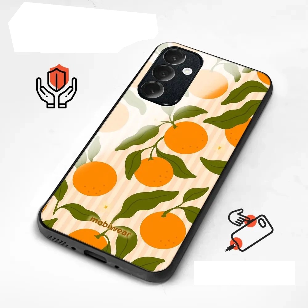 Lesklý kryt na mobil Samsung Galaxy Z Fold7 - Mobiwear Glossy GP82G, pomeranče