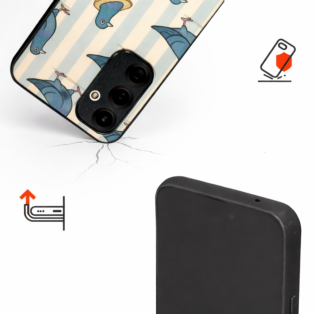 Lesklý kryt na mobil Samsung Galaxy Z Fold7 - Mobiwear Glossy GP91G, holubi