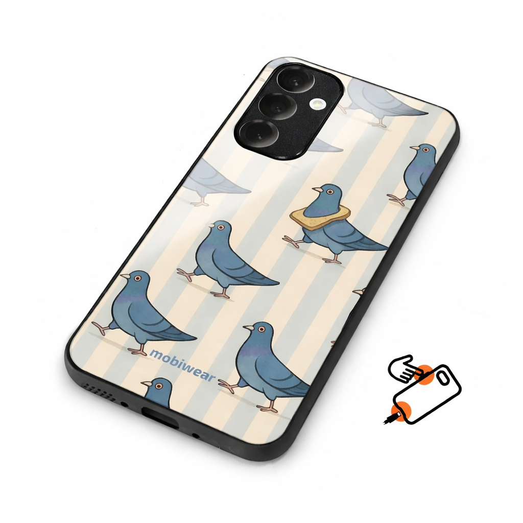 Lesklý kryt na mobil Samsung Galaxy Z Fold7 - Mobiwear Glossy GP91G, holubi