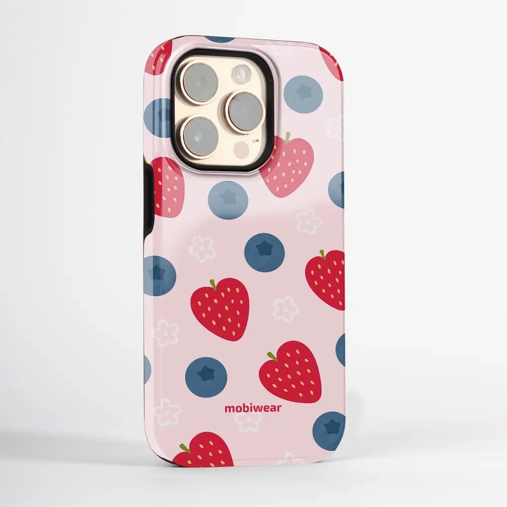 Odolný obal Mobiwear Elite Pro - Samsung Galaxy Z Flip 7 - EP84E Jahody a borůvky - VÝPRODEJ