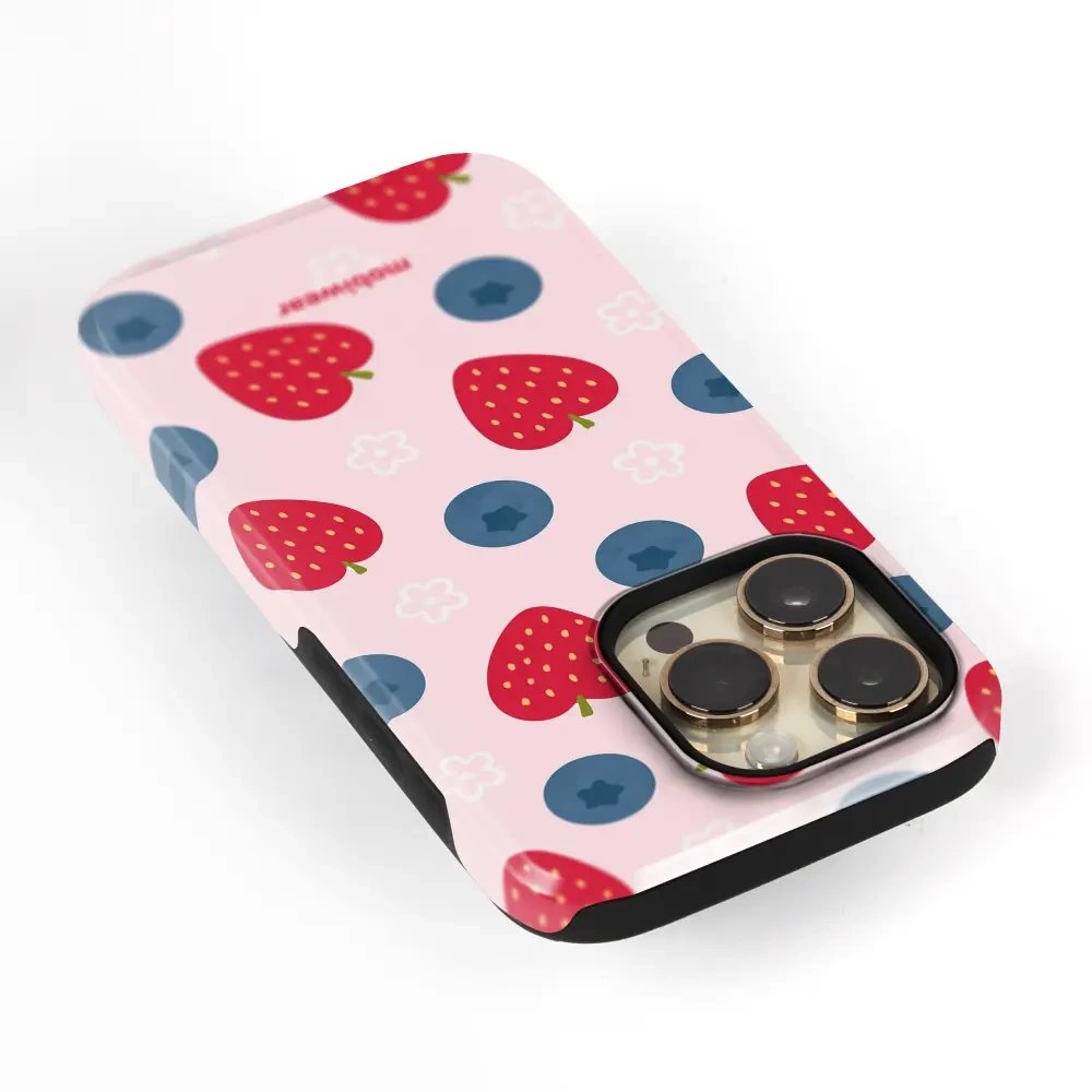 Odolný obal Mobiwear Elite Pro - Samsung Galaxy Z Flip 7 - EP84E Jahody a borůvky - VÝPRODEJ