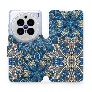 Flipové pouzdro Mobiwear - Vivo X200 Pro - V108P Modré mandala květy