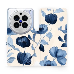Flipové pouzdro Mobiwear - Vivo X200 Pro - VP73S Modrá krása květů