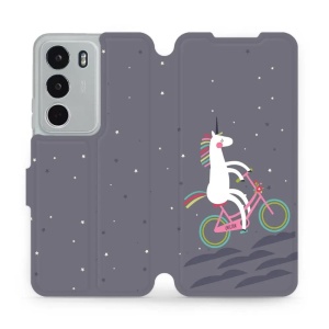 Flipové pouzdro Mobiwear - Realme C71 - V024P Jednorožec na kole