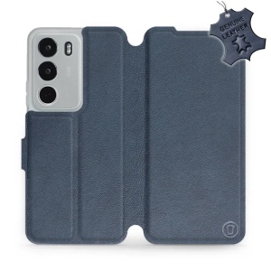 Kožené flip pouzdro Mobiwear - Realme C71 - Modré