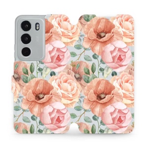 Flipové pouzdro Mobiwear - Realme C71 - MP02S Pastelové květy