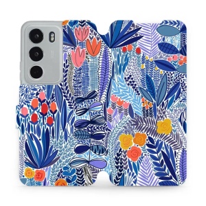 Flipové pouzdro Mobiwear - Realme C71 - MP03P Modrá květena