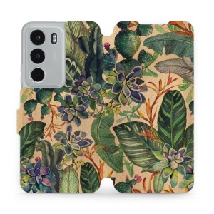 Flipové pouzdro Mobiwear - Realme C71 - VP05S Sukulenty