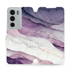 Flipové pouzdro Mobiwear - Realme C71 - VP31S Bílý a fialový mramor
