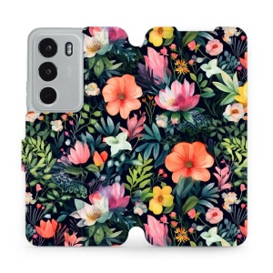 Flipové pouzdro Mobiwear - Realme C71 - VP48S Pestré kvítky