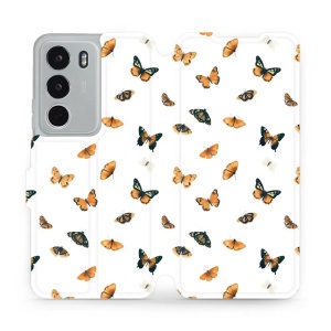 Flipové pouzdro Mobiwear - Realme C71 - VP77S Oranžoví motýlci