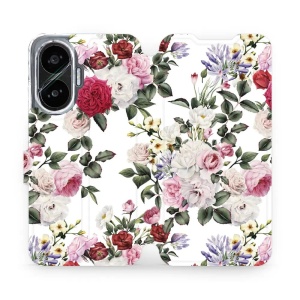 Flipové pouzdro Mobiwear - Xiaomi Poco F7 - MD01S Růže na bílé