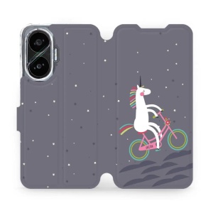 Flipové pouzdro Mobiwear - Xiaomi Poco F7 - V024P Jednorožec na kole