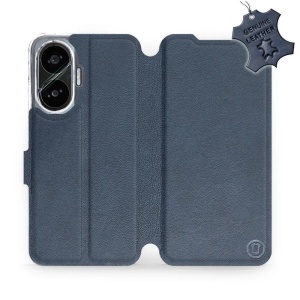 Kožené flip pouzdro Mobiwear - Xiaomi Poco F7 - Modré