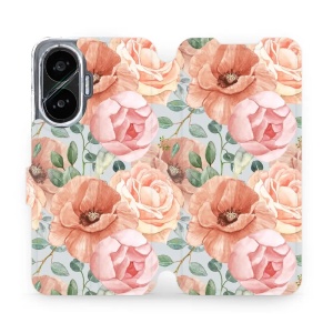 Flipové pouzdro Mobiwear - Xiaomi Poco F7 - MP02S Pastelové květy