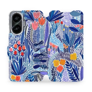 Flipové pouzdro Mobiwear - Xiaomi Poco F7 - MP03P Modrá květena